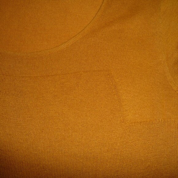 ITALIAN BURNTED ORANGE SILK COTTON BLEND SHORT SLEEVE BLOUSE GENTLY USED SIZE L - Picture 4 of 6